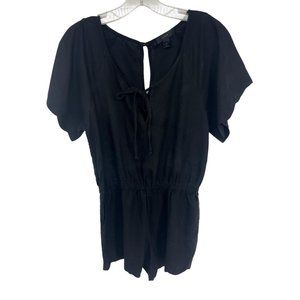 J. Crew Black Linen Romper Size XS